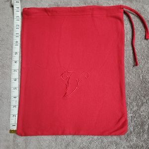 Victoria's Secret Cotton Red Drawstring Bag 11 x 14.